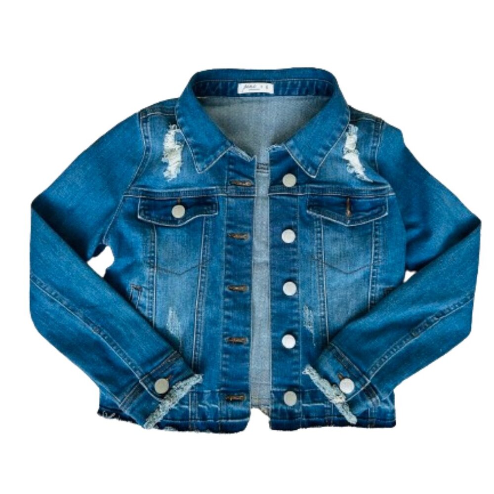 NWOT Pink Premium Kids Denim Jean Jacket, Size Small